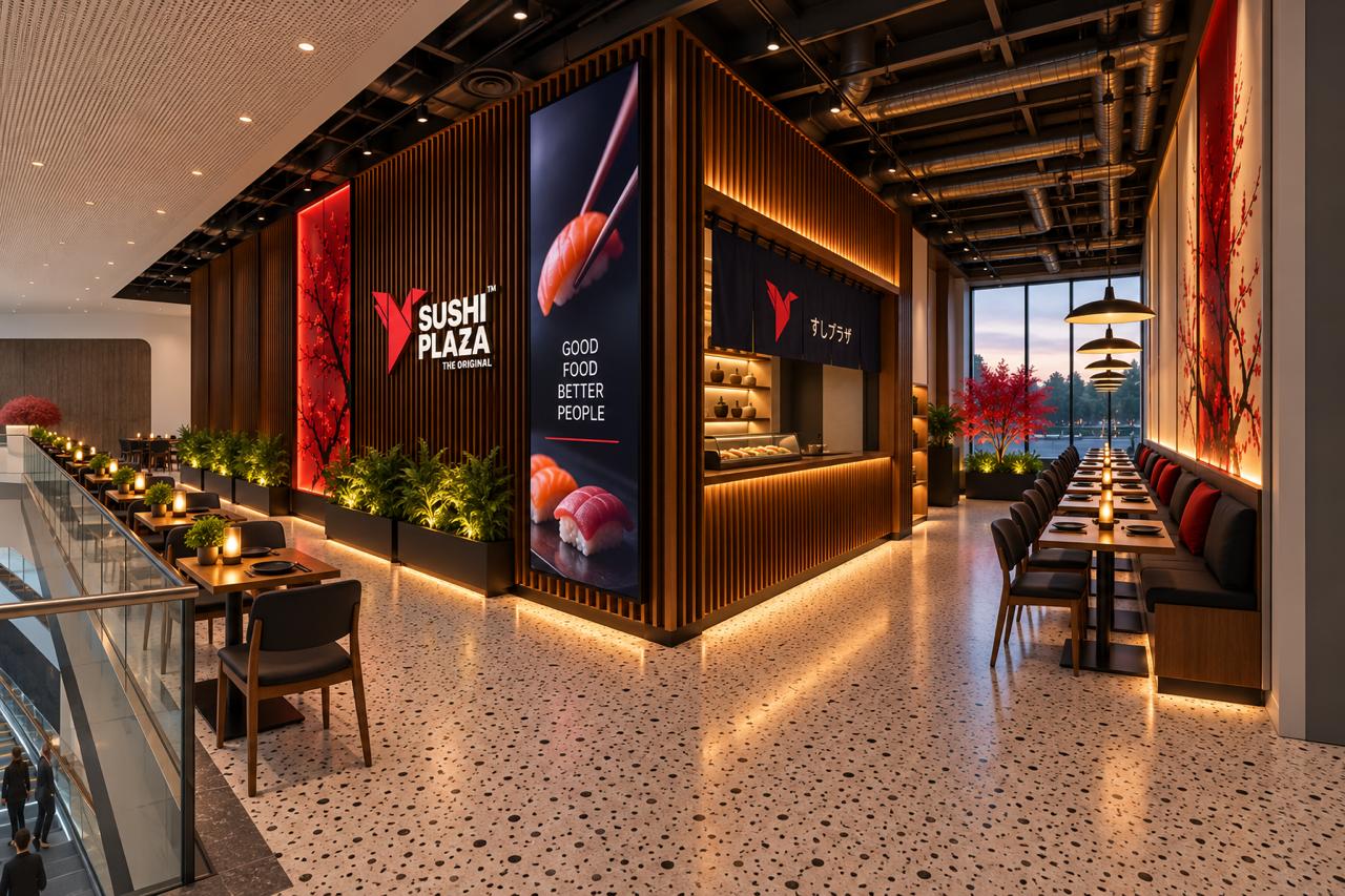 Visualiseering Sushi Plaza uuest Viimsi müügipunktist